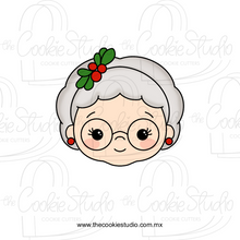 Cargar imagen en el visor de la galería, Cortador de Galleta Cara Señora Claus 2023