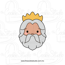 Cargar imagen en el visor de la galería, Cortador de Galleta Cara Rey Sirenita