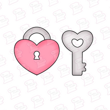 Cargar imagen en el visor de la galería, Set Cortadores de Galleta Candado y Llave (2 Piezas)