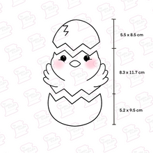 Cargar imagen en el visor de la galería, Set Cortadores de Galleta Pollito Cascarón Armable