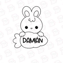 Cargar imagen en el visor de la galería, Cortador de Galleta Conejo Placa Zanahoria