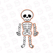 Cargar imagen en el visor de la galería, Set Cortadores de Galleta Esqueleto 4 Piezas (19 cm)