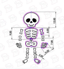 Cargar imagen en el visor de la galería, Set Cortadores de Galleta Esqueleto 6 Piezas (40 cm)