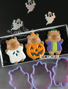 Set Cortadores de Galleta Capibaras Halloween (3 Piezas)