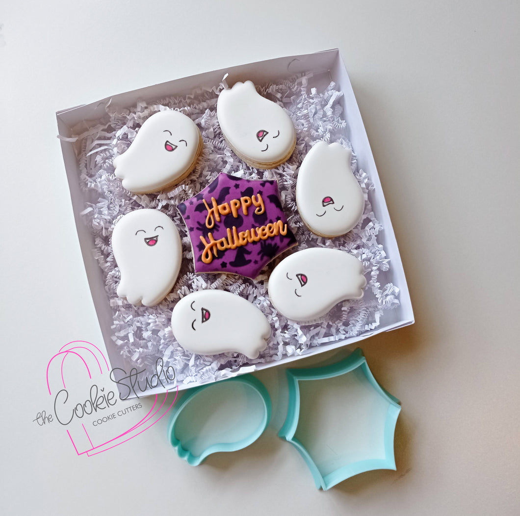 Set Cortadores de Galleta Charola Happy Halloween (2 Piezas)