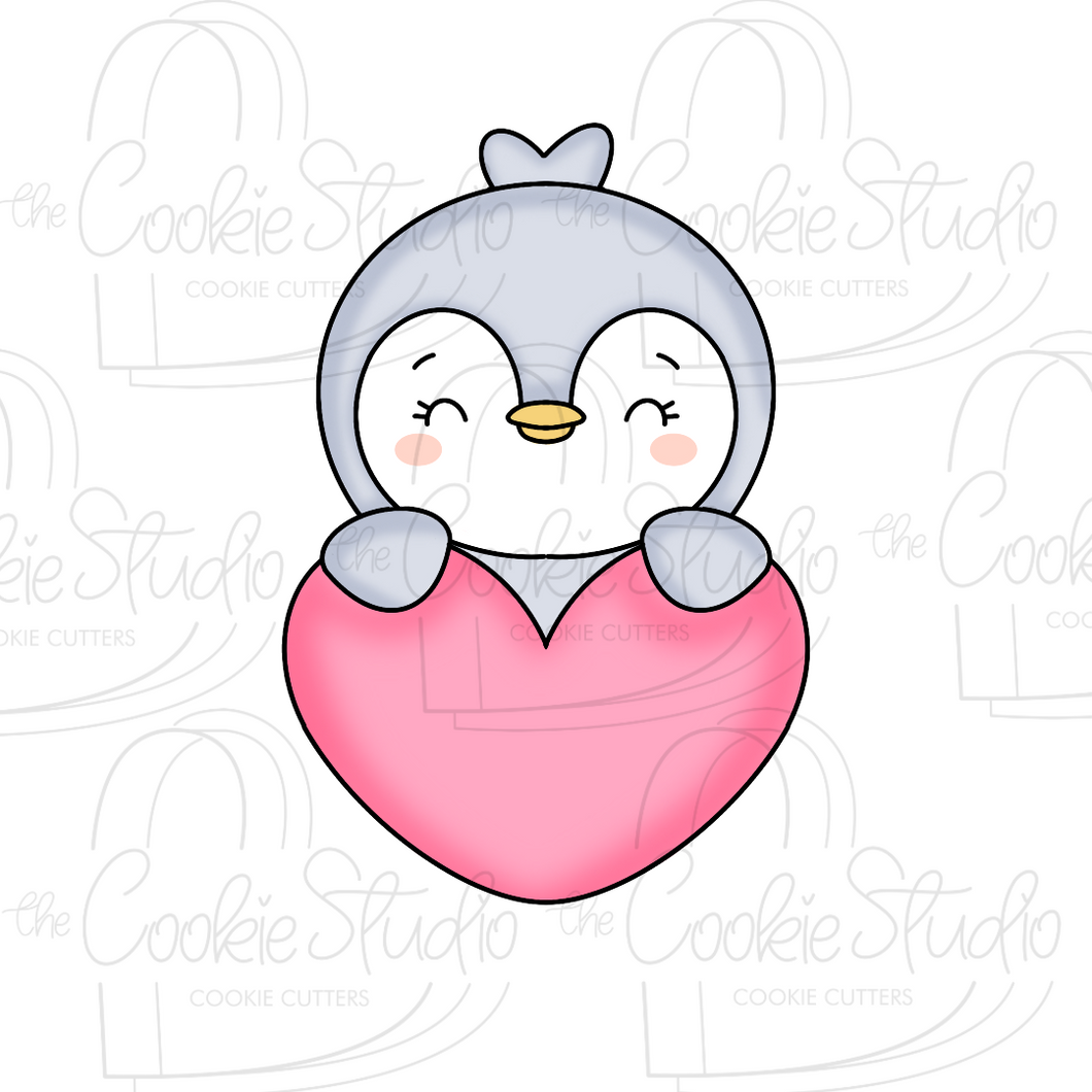 Cortador de Galleta Pingüino Corazón