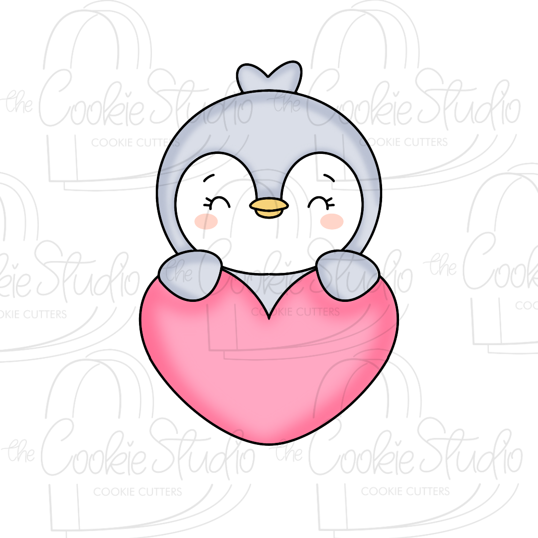 Cortador de Galleta Pingüino Corazón