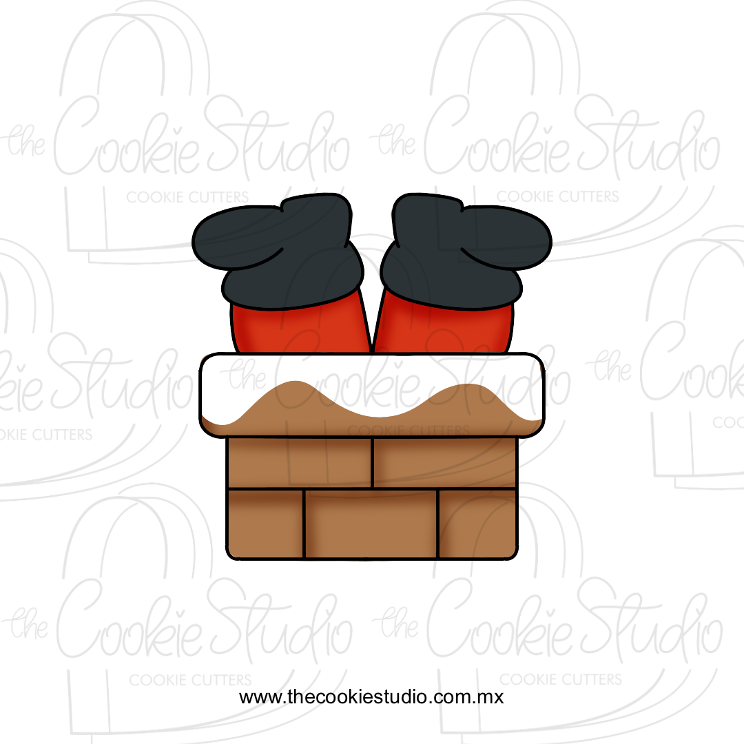 Cortador de Galleta Chimenea Piernas Santa