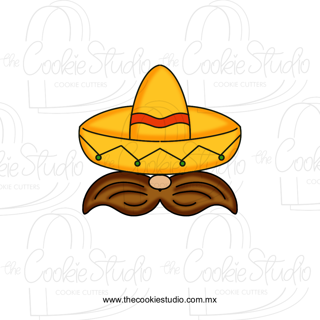 Cortador de Galleta Sombrero Bigotes