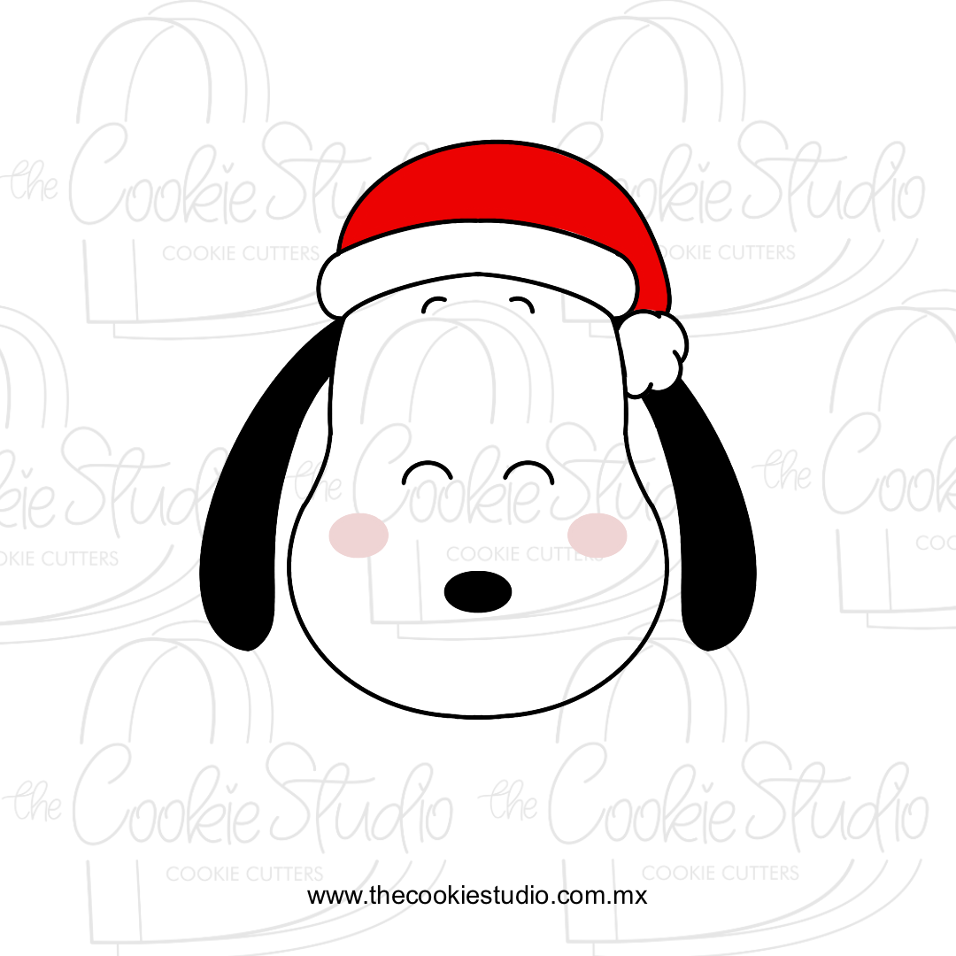 Cortador de Galleta Cara Perrito Navideño
