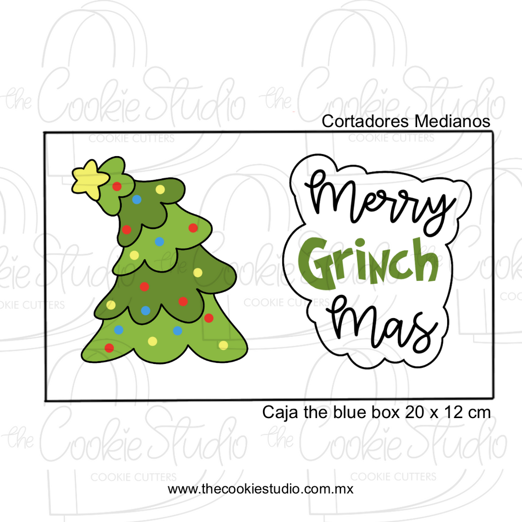 Set Cortadores de Galleta Merry GrinchMas (2 Piezas)