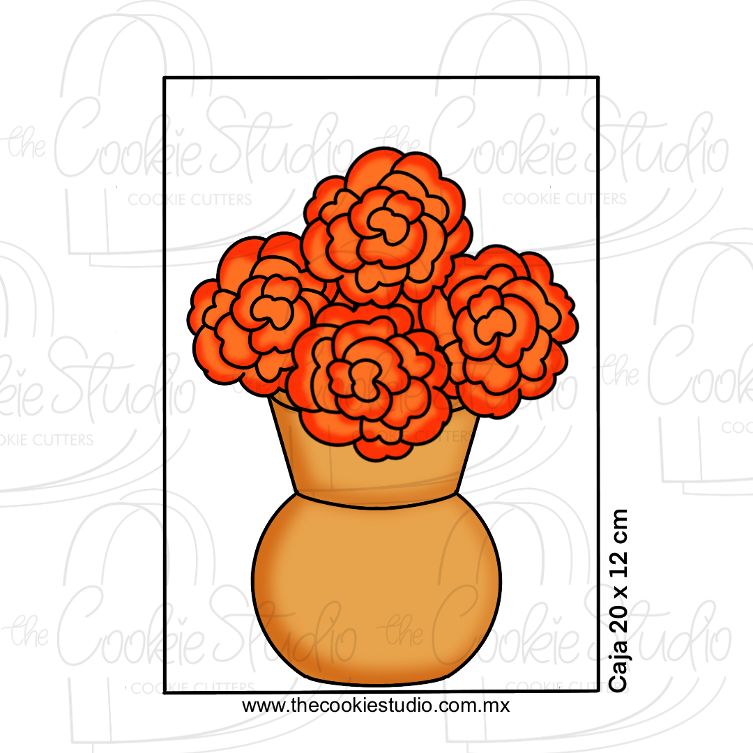 Set Cortadores de Galleta Florero y Cempasúchil (2 Piezas)