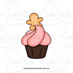 Cortador de Galleta Cupcake Muñeco Jengibre