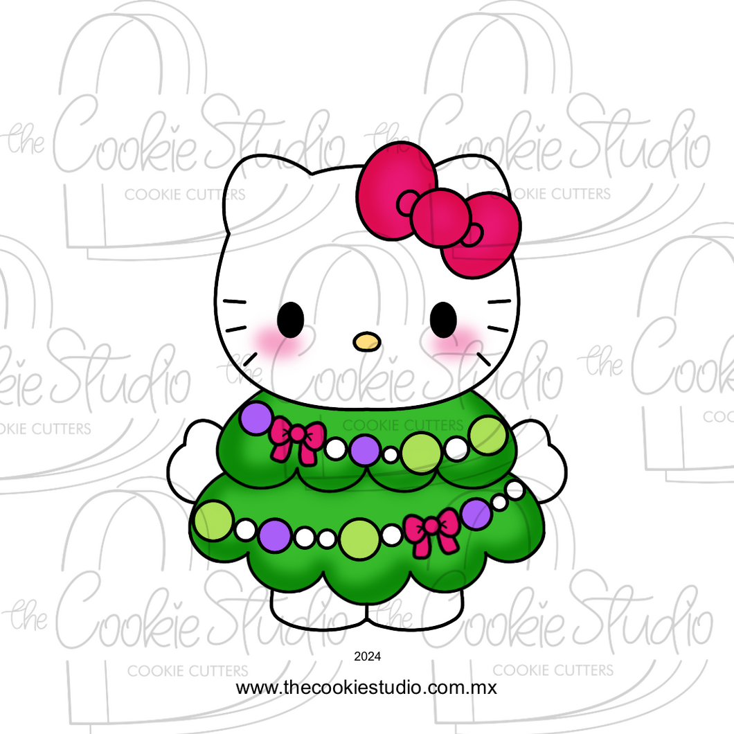 Cortador de Galleta Gatita Vestido Pino