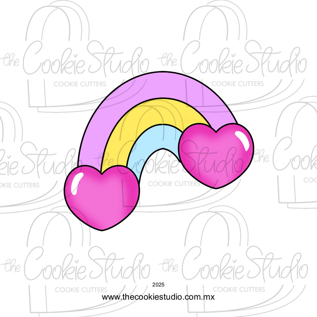 Cortador de Galleta Arcoiris Corazones