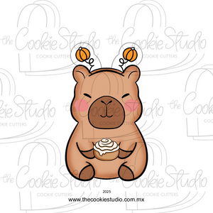 Cortador de Galleta Capibara Diadema Halloween