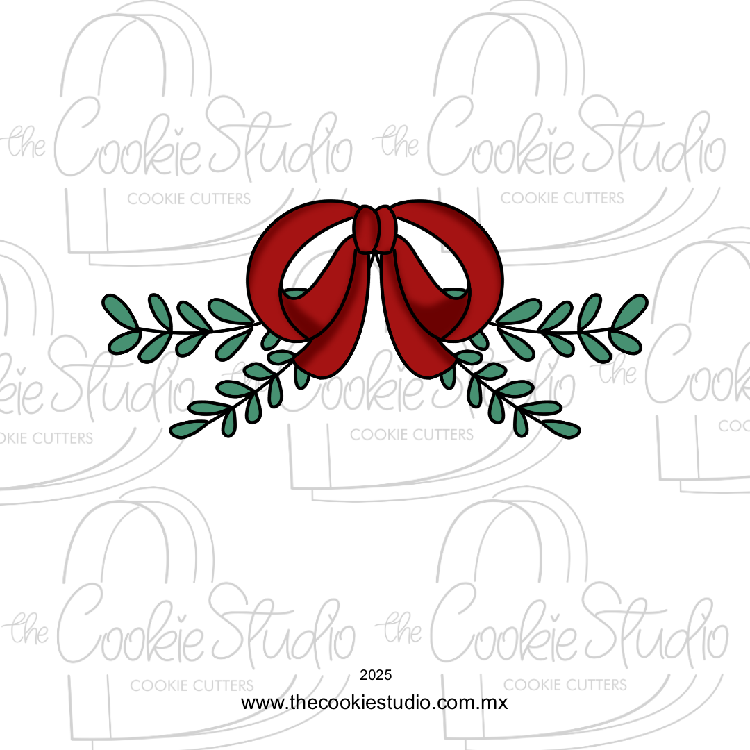 Cortador de Galleta Moño con Hojitas