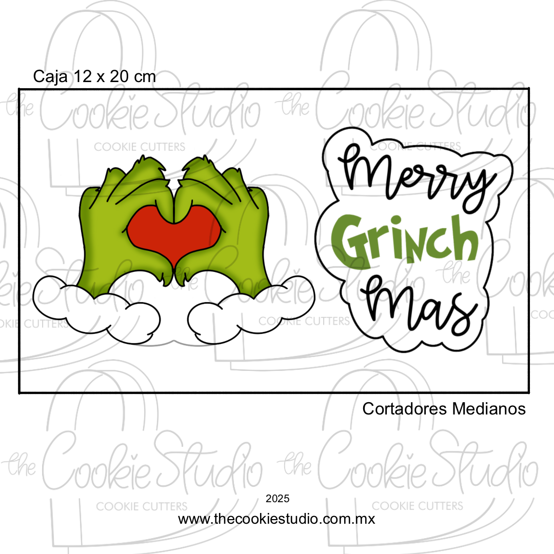 Set Cortadores de Galleta Merry GrinchMas (2 Piezas)