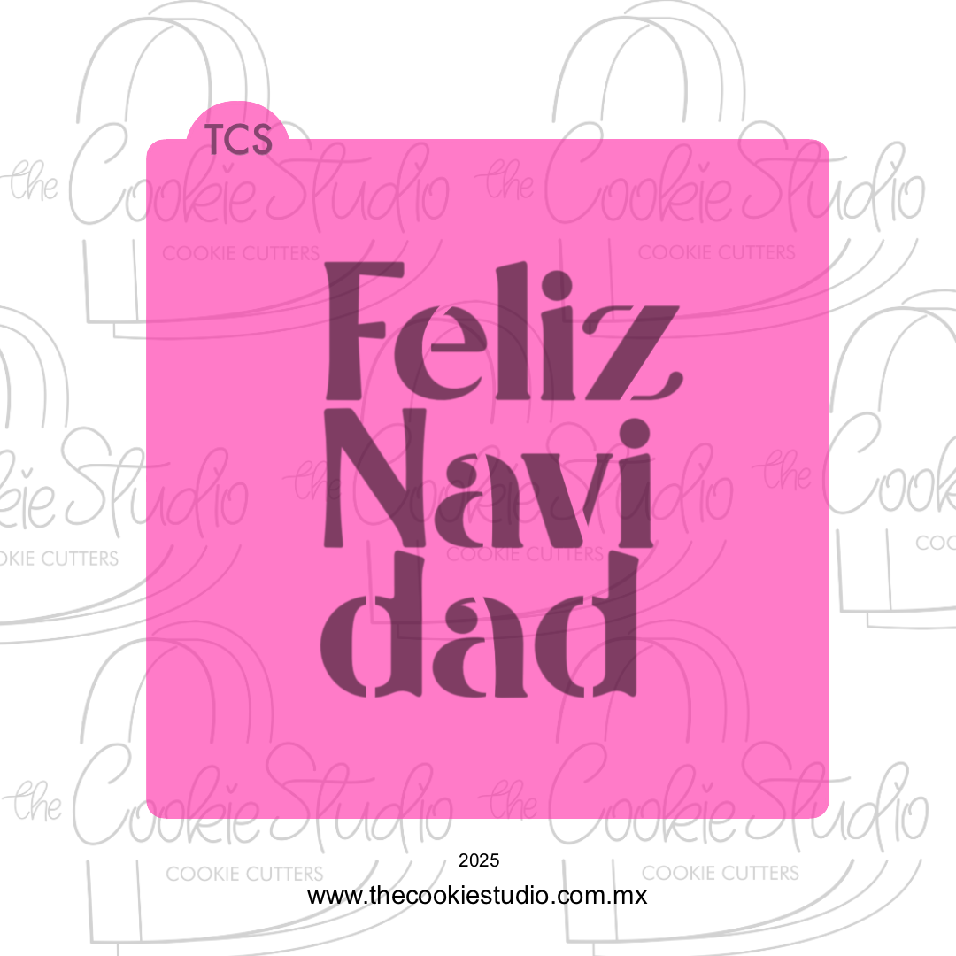 Stencil Placa Feliz Navidad