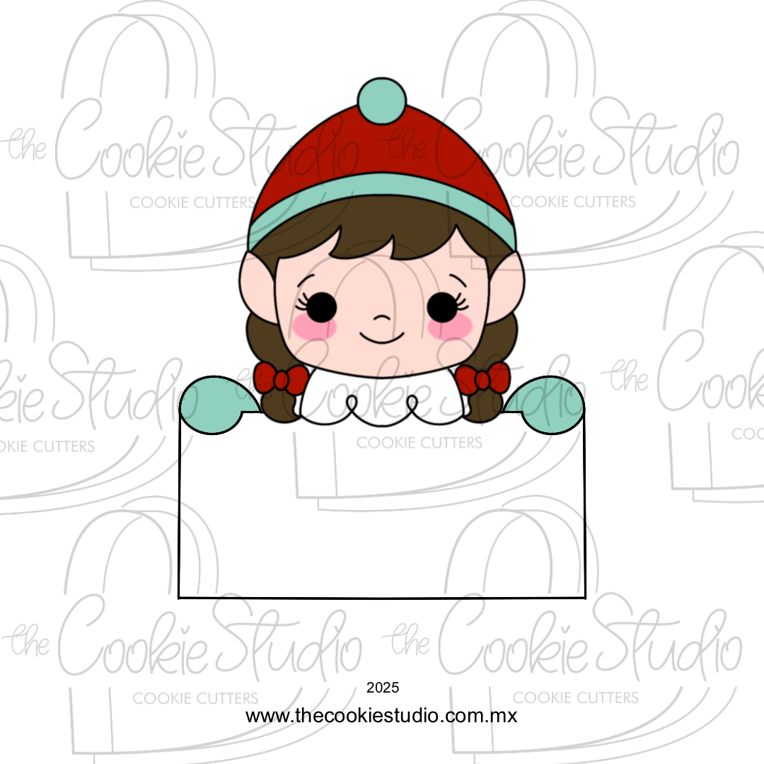 Cortador de Galleta Placa Niña Elfo v2