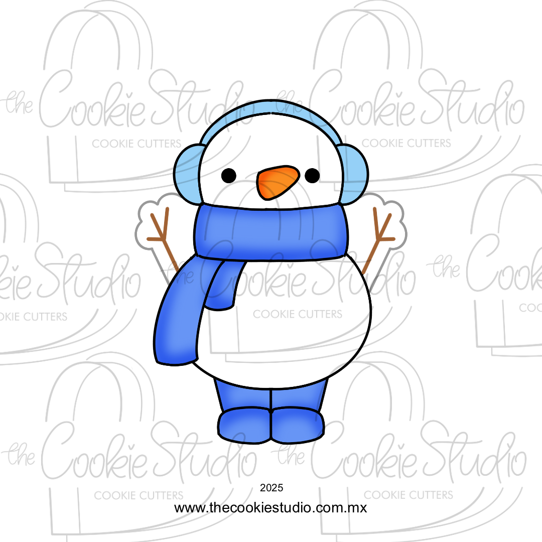 Cortador de Galleta Muñeco Nieve Bufanda