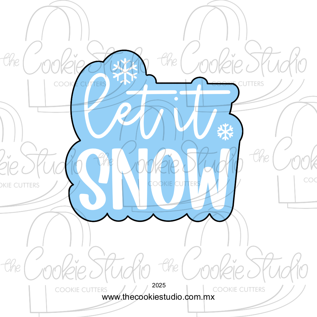 Cortador de Galleta Placa Let it Snow