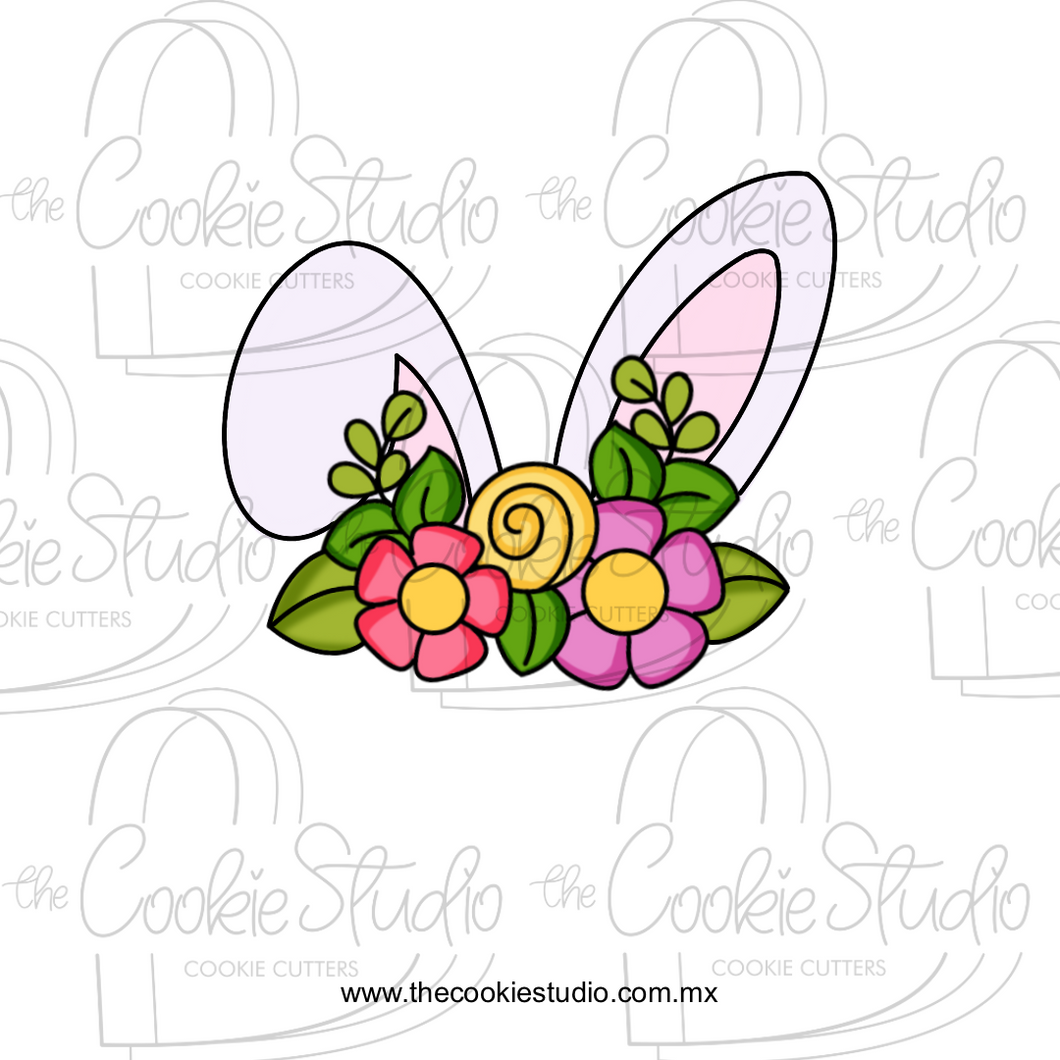 Cortador de Galleta Orejas con Flores