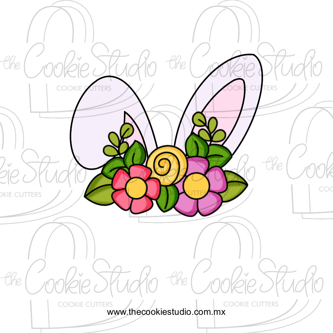 Cortador de Galleta Orejas con Flores