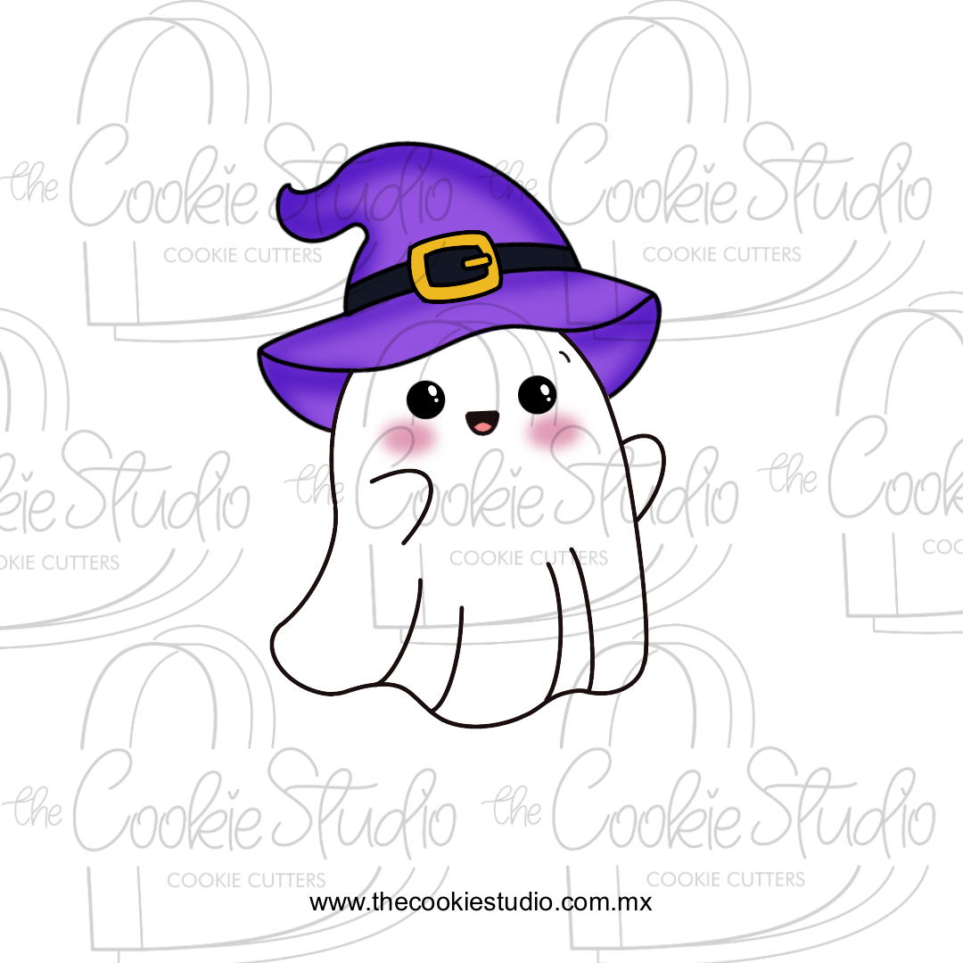 Cortador de Galleta Fantasma Sombrero Bruja