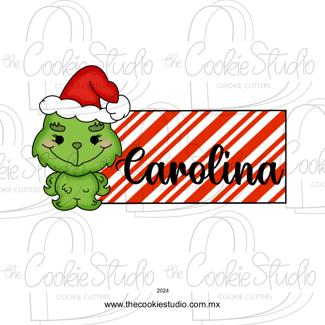 Cortador de Galleta Placa Grinch Cabezón