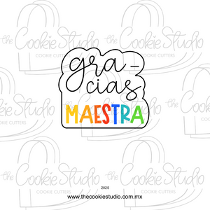 Cortador de Galleta Placa Gracias Maestr@