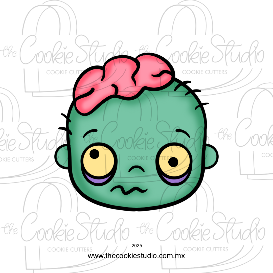 Cortador de Galleta Cara Zombie Cerebro