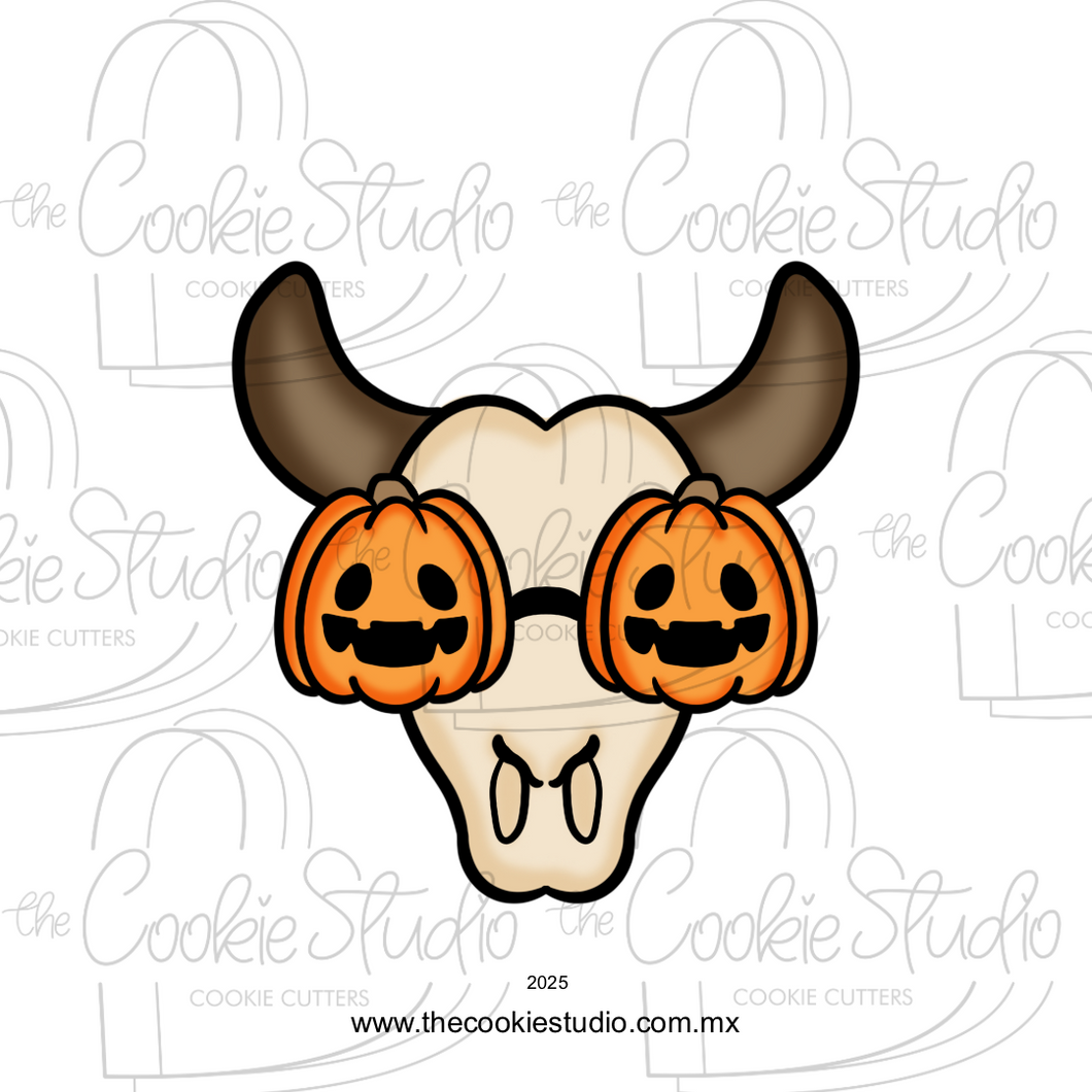 Cortador de Galleta Cráneo de Vaca Halloween