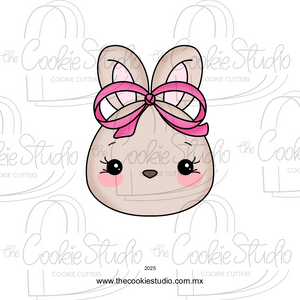 Cortador de Galleta Cara Conejita Lazo