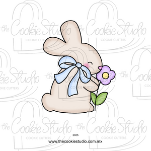 Cortador de Galleta Conejito con Flor