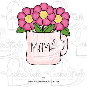 Cortador de Galleta Taza con Flores