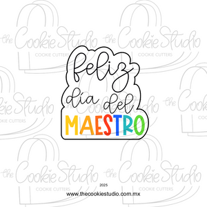 Cortador de Galleta Placa Feliz Día Del Maestro