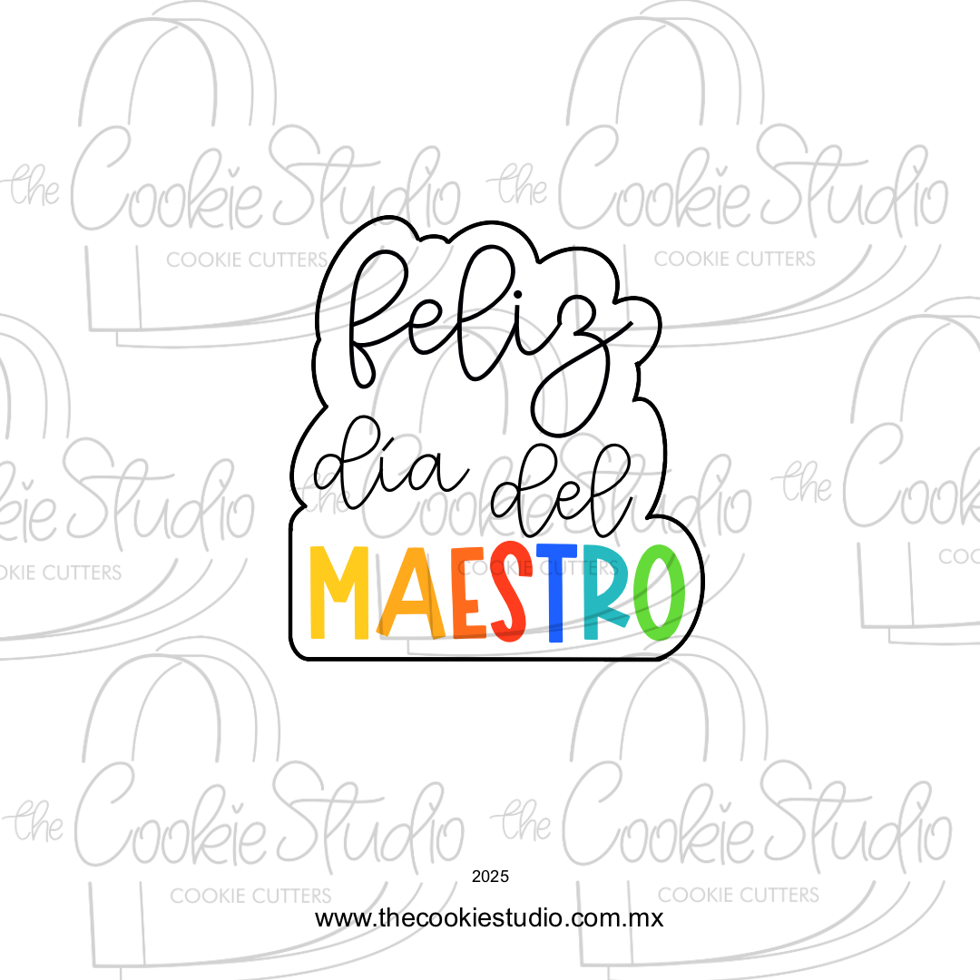 Cortador de Galleta Placa Feliz Día Del Maestro