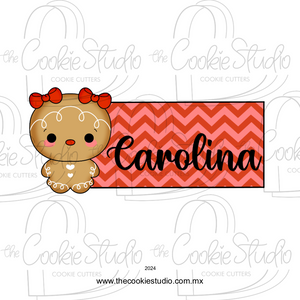 Cortador de Galleta Placa Niña Jengibre Cabezón