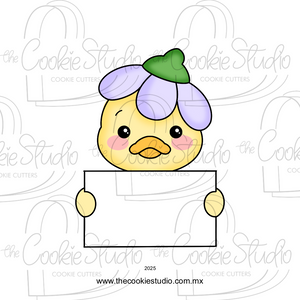 Cortador de Galleta Placa Patito Flor