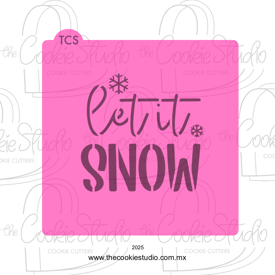 Stencil Placa Let it Snow