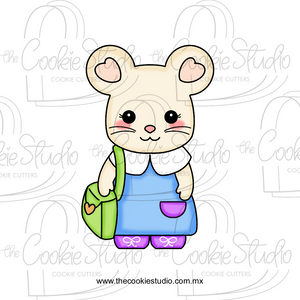 Cortador de Galleta Ternurín Ratoncita Estudiante