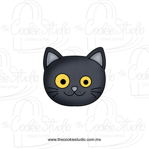 Cortador de Galleta Cara Gato Negro