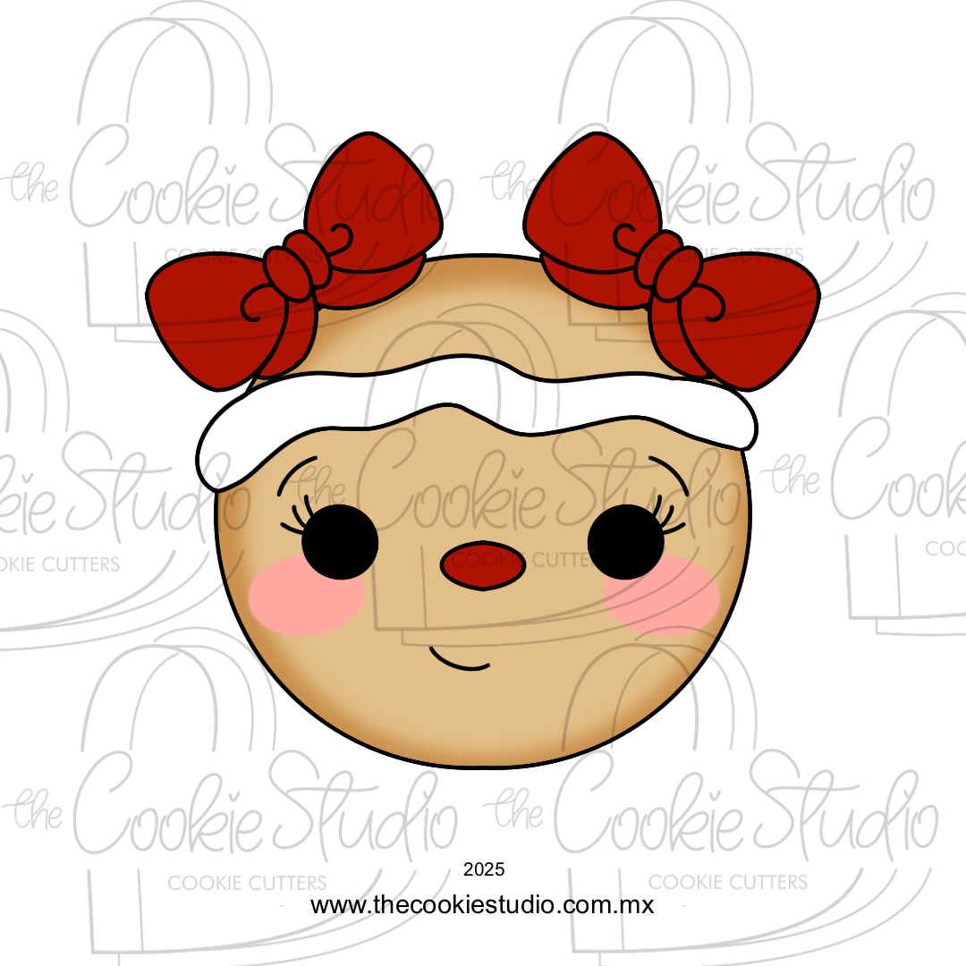 Cortador de Galleta Cara Niña Jengibre Moños