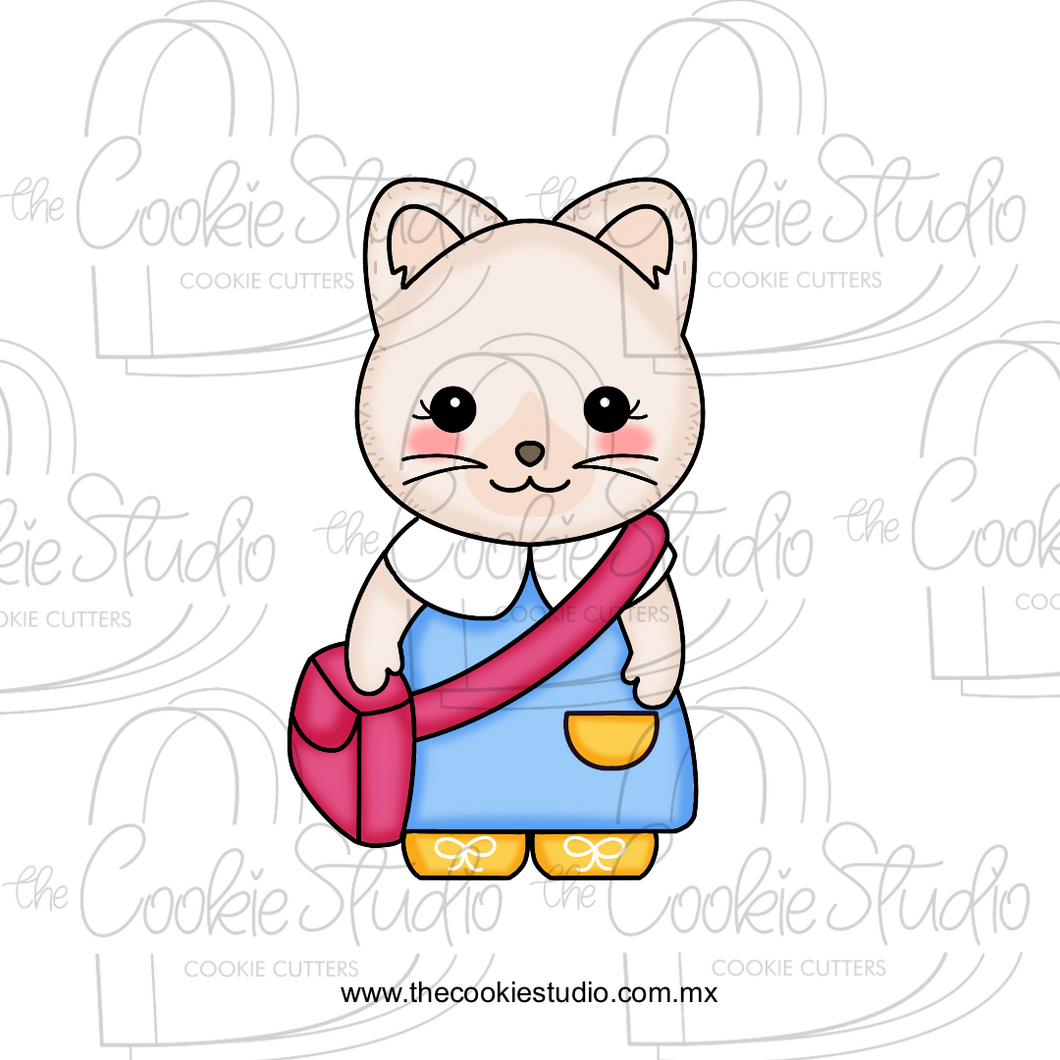 Cortador de Galleta Ternurín Gatita Estudiante