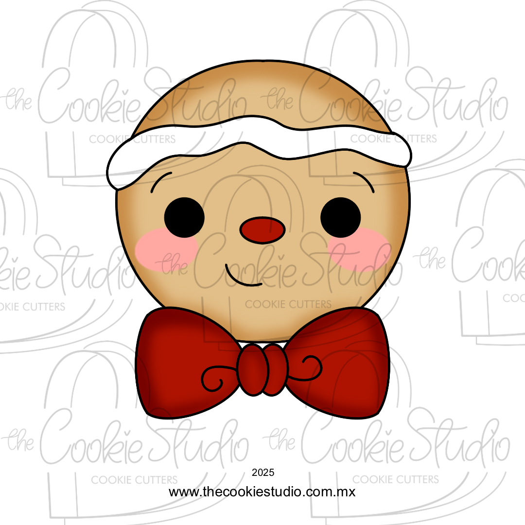 Cortador de Galleta Cara Niño Jengibre Moño