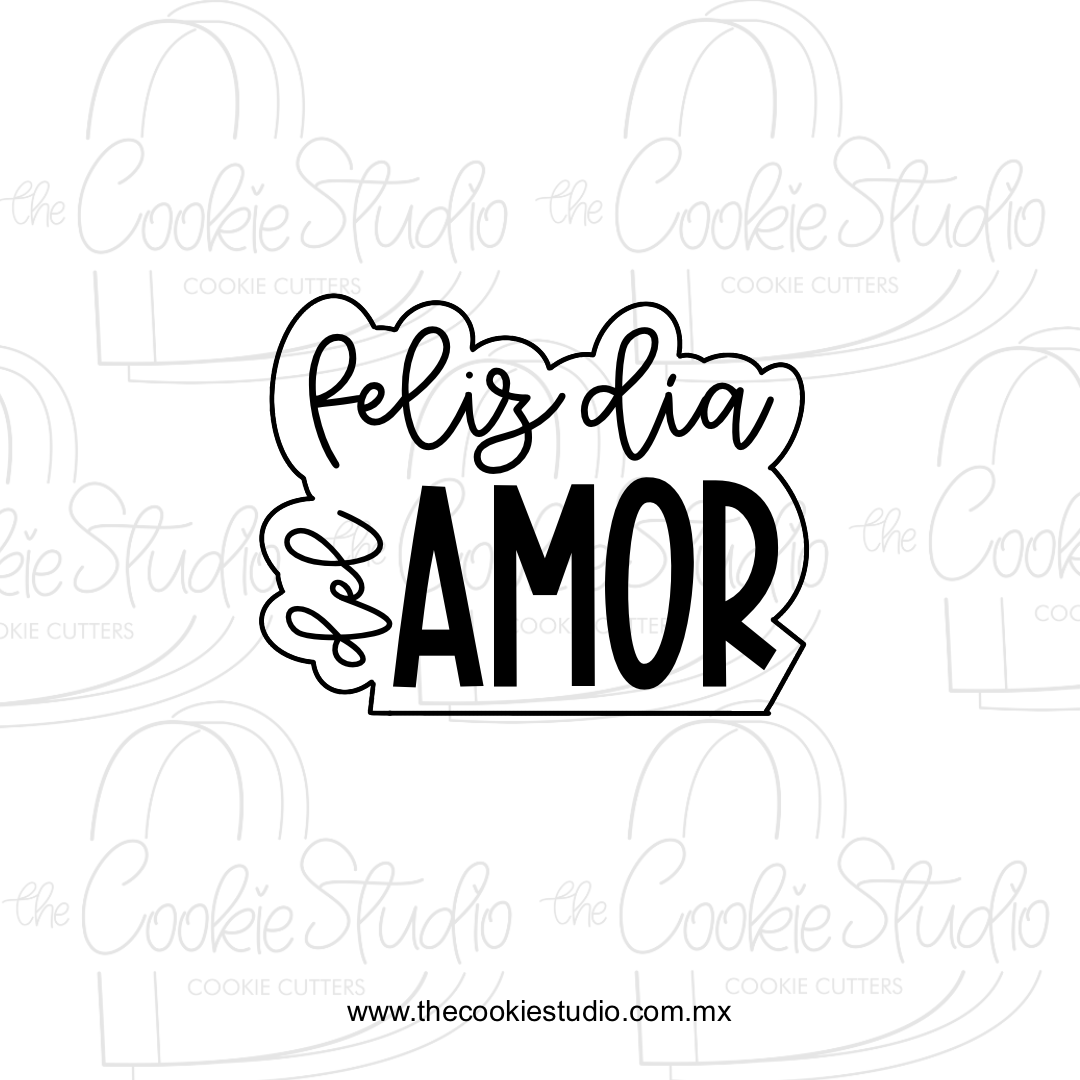 Cortador de Galleta Placa Feliz Día del Amor