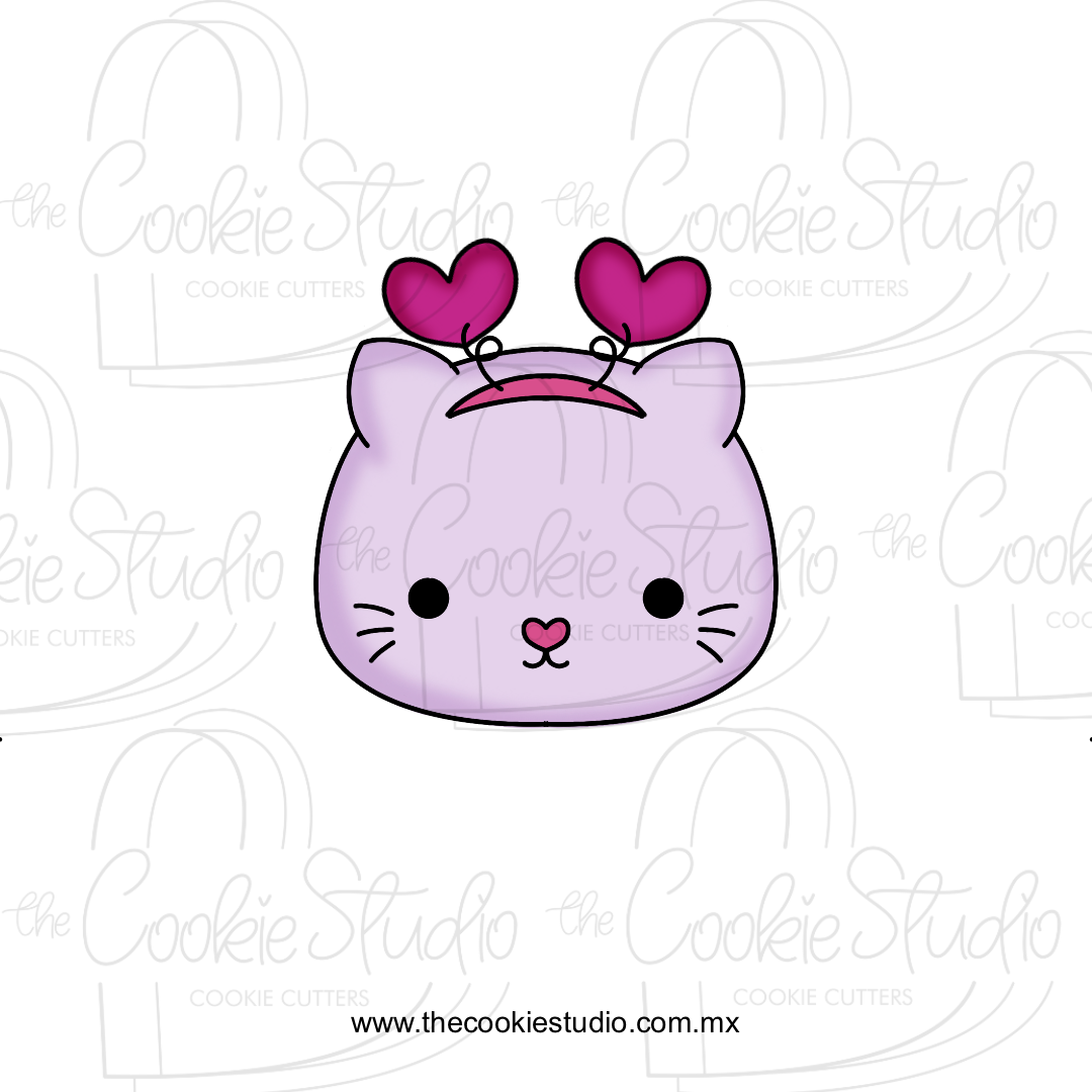 Cortador de Galleta Gato Diadema Corazones