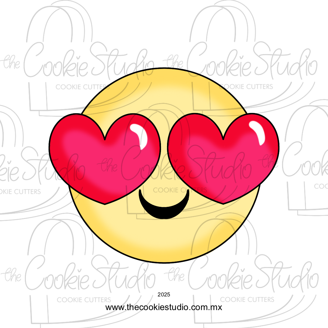 Cortador de Galleta Emoji Ojos Corazón