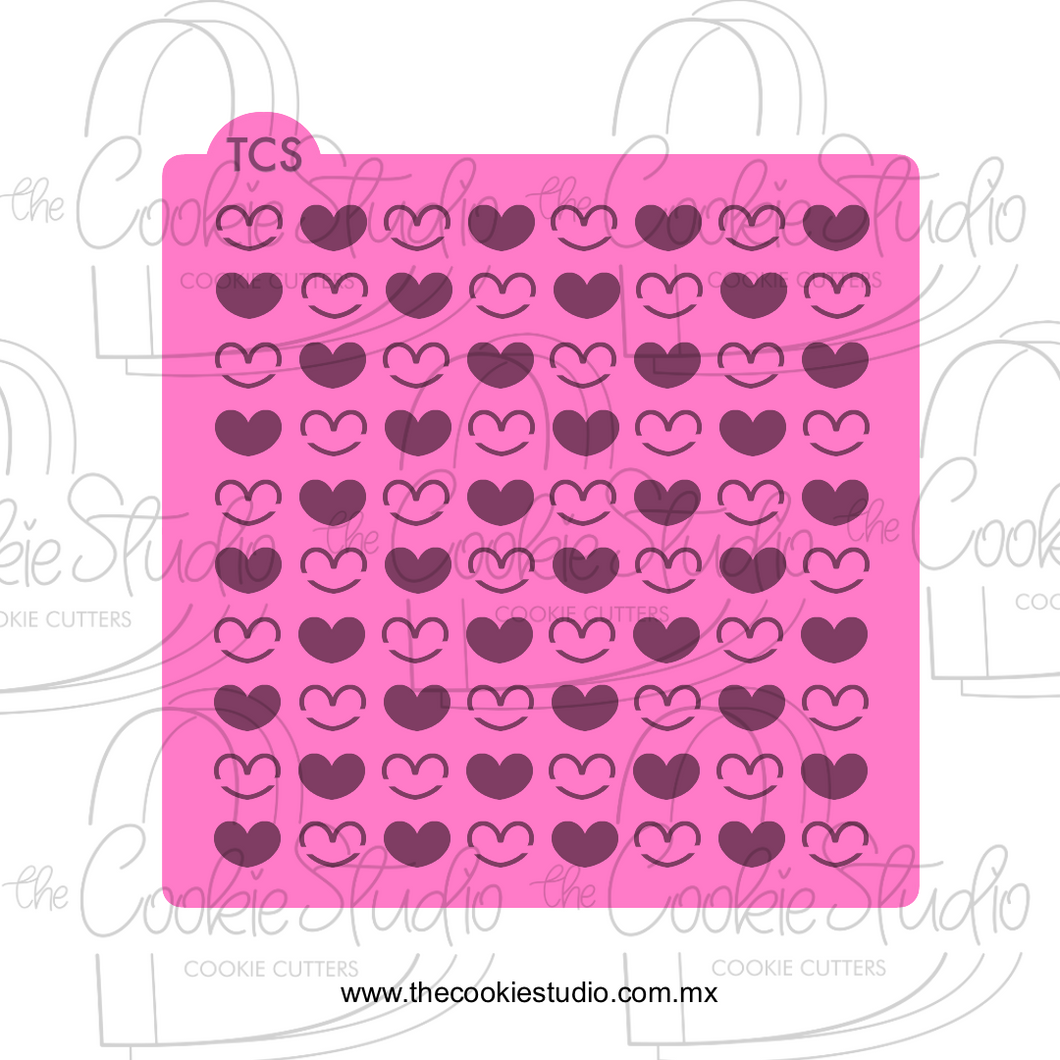 Stencil Corazones 2